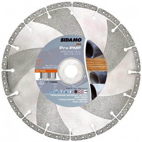 Disque Diamant et Carbure Multi Matériaux à segment , 300 x 25.4 ,  SIDAMO PRO PMF 11102329