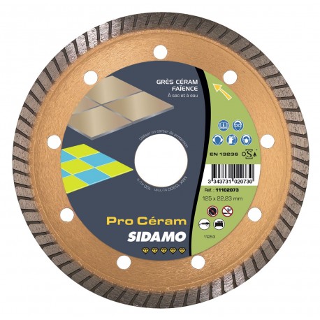 Sidamo - Disque diamant PRO CERAM D.230x22,23xh 10mm
