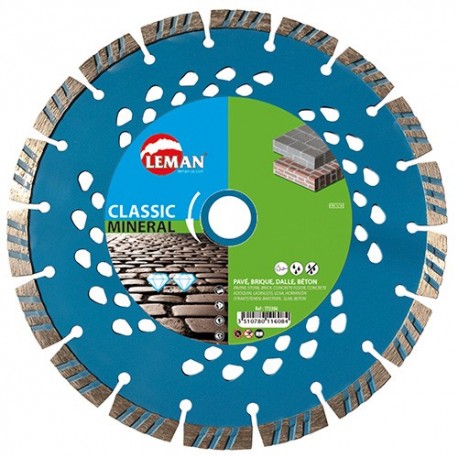 Disque diamant segmenté Brique, parpaing, granit, tuile , 115 mm - LEMAN 771154