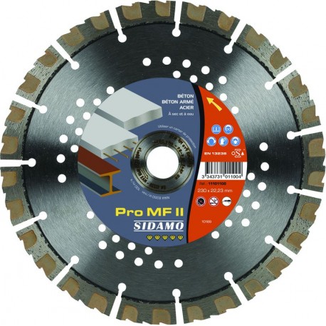 Disque diamant MIXTE ,Béton Armé , Acier , Matériaux , 300 mm / 20 mm SIDAMO Pro MF  11101105