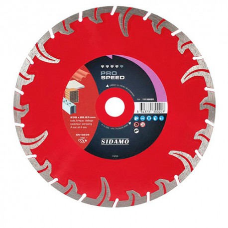 Disque diamant  Tuile , Béton ,  230 mm - SIDAMO Pro Speed 11102062